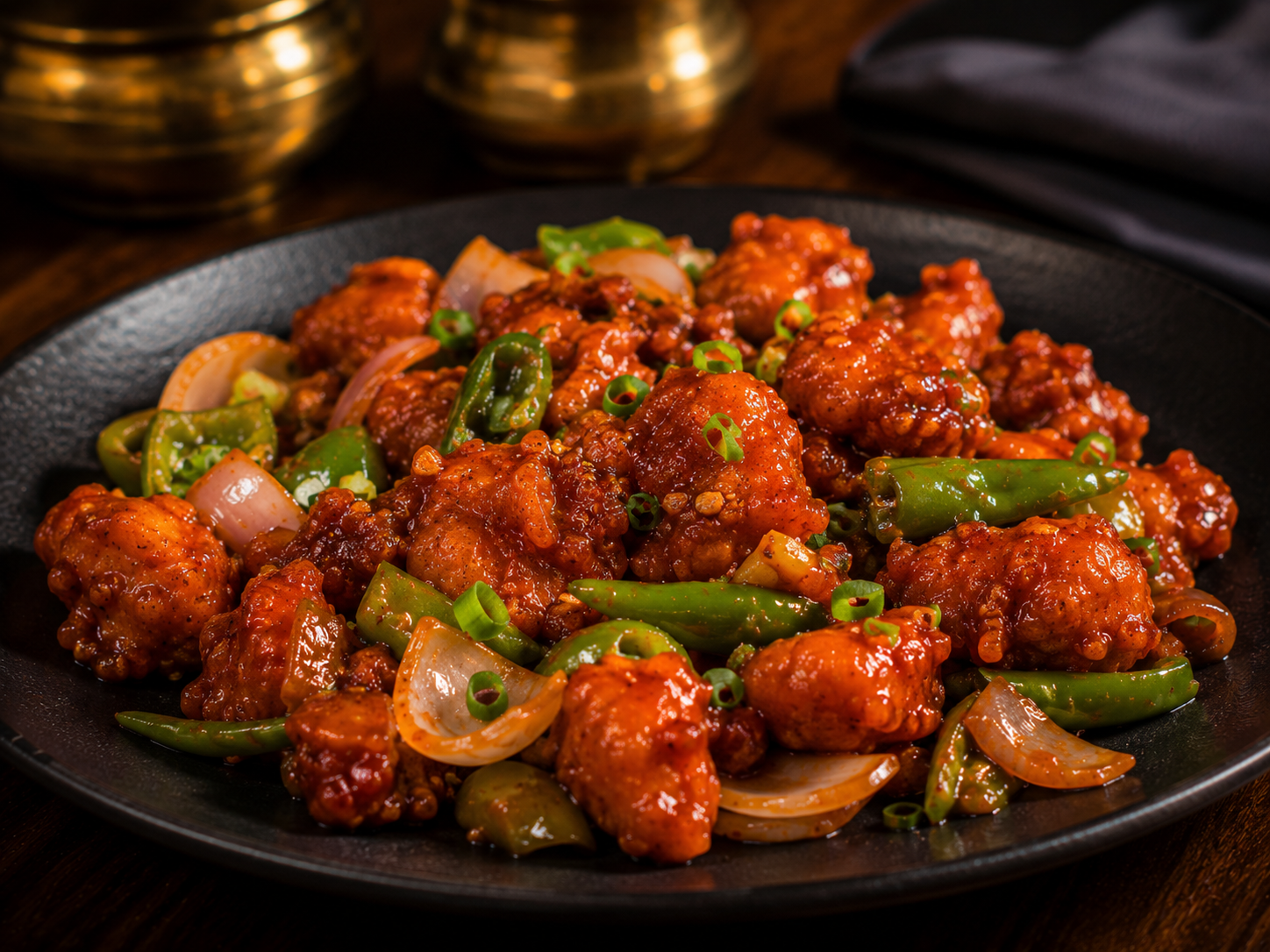 Chilli Chicken — Crispy fried chicken tossed in a spicy Indo-Chinese chilli-garlic sauce.