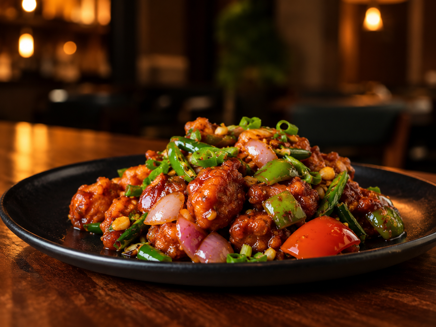 Chilli Chicken at Alakapuri Restaurant